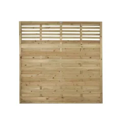 Forest Kyoto Slatted Top Fence Panels Natural Timber 6 X 6&apos; Pack Of 7