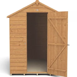 Forest 5&apos; X 7&apos; (Nominal) Apex Overlap Timber Shed With Base & Assembly -Forest Garden Shop 475JR A3