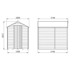 Forest 5&apos; X 7&apos; (Nominal) Apex Overlap Timber Shed With Base & Assembly -Forest Garden Shop 475JR A7