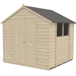 Forest 7&apos; X 7&apos; (Nominal) Apex Overlap Timber Shed With Base -Forest Garden Shop 480JR A1