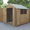 Forest 7&apos; X 7&apos; (Nominal) Apex Overlap Timber Shed With Base -Forest Garden Shop 480JR P