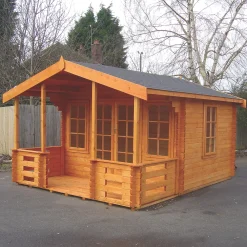 Greenworks Shop 14 Shire Lydford 12' X 14' 6" (Nominal) Apex Timber Log Cabin With Assembly
