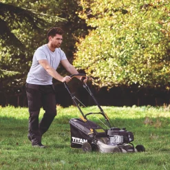 Titan TTLMP300SP40 41cm 125cc Self-Propelled Rotary Petrol Lawn Mower -Forest Garden Shop 500PT A3