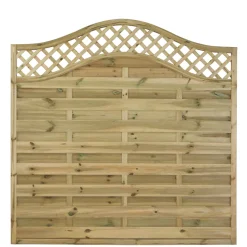 Forest Prague Lattice Curved Top Fence Panels Natural Timber 6 X 6' Pack Of 7