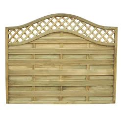 Forest Prague Lattice Curved Top Fence Panels Natural Timber 6 X 5' Pack Of 5