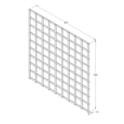 Forest Softwood Square Trellis 6 X 6' 4 Pack 7 Forest Softwood Square Trellis 6 X 6' 4 Pack -Forest Garden Shop 513JG A2