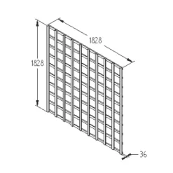 Forest Softwood Square Trellis X 10 Pack -Forest Garden Shop 515PP A5