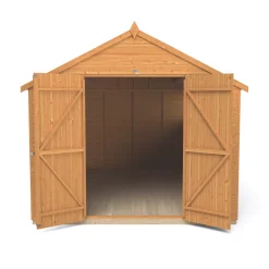 Forest Delamere 8&apos; X 11&apos; 6" (Nominal) Apex Shiplap T&G Timber Shed -Forest Garden Shop 519JR A3