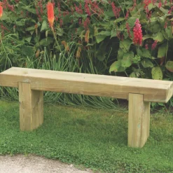 Forest Sleeper Garden Bench Pressure-Treated Softwood 1200 X 200 X 447mm -Forest Garden Shop 5256F A1
