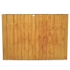 Forest Feather Edge Fence Panels Golden Brown 6 X 4&apos; Pack Of 7 -Forest Garden Shop 5395K P