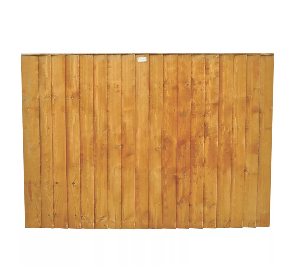 Forest Feather Edge Fence Panels Golden Brown 6 X 4' Pack Of 7 3 Forest Feather Edge Fence Panels Golden Brown 6 X 4' Pack Of 7