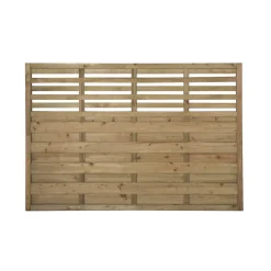 Forest Kyoto Slatted Top Fence Panels Natural Timber 6 X 4' Pack Of 5