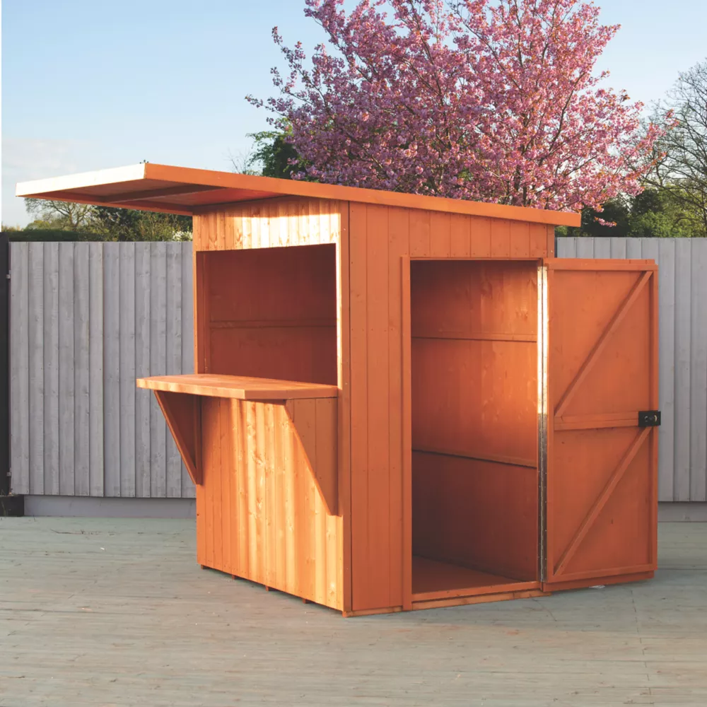 Shire Paradise Bar 6' X 4' (Nominal) Pent Timber Summerhouse 4 Shire Paradise Bar 6' X 4' (Nominal) Pent Timber Summerhouse - Image 2