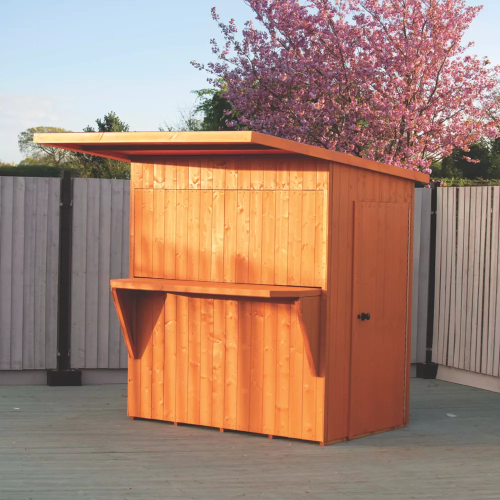 Shire Paradise Bar 6' X 4' (Nominal) Pent Timber Summerhouse 3 Shire Paradise Bar 6' X 4' (Nominal) Pent Timber Summerhouse