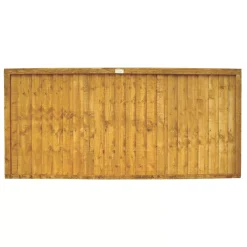Forest Closeboard Fence Panels Golden Brown 6 X 3&apos; Pack Of 4