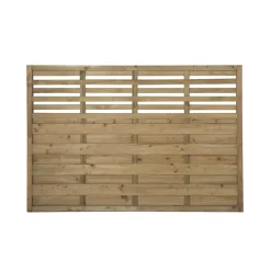 Forest Kyoto Slatted Top Fence Panels Natural Timber 6 X 4' Pack Of 7