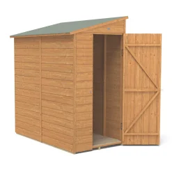 Forest Delamere 3&apos; X 6&apos; (Nominal) Pent Shiplap T&G Timber Shed With Assembly -Forest Garden Shop 577KT A3