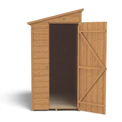 Forest Delamere 3&apos; X 6&apos; (Nominal) Pent Shiplap T&G Timber Shed With Assembly -Forest Garden Shop 577KT A4
