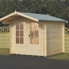Shire Crinan 8&apos; X 8&apos; (Nominal) Apex Timber Log Cabin -Forest Garden Shop 577TJ P