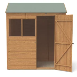 Forest Delamere 6&apos; X 4&apos; (Nominal) Reverse Apex Shiplap T&G Timber Shed With Assembly -Forest Garden Shop 579KT A4
