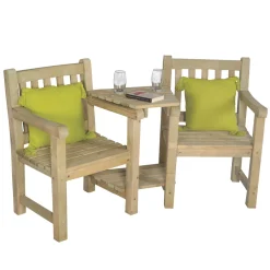 Forest Harvington Garden Love Seat Mixed Softwood 1.67 X 0.72 X 0.9m -Forest Garden Shop 5943X A4
