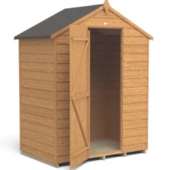Forest 5' X 3' (Nominal) Apex Overlap Timber Shed With Base -Forest Garden Shop 608JR A2