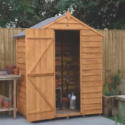 Greenworks Shop 16 Forest 5' X 3' (Nominal) Apex Overlap Timber Shed With Base