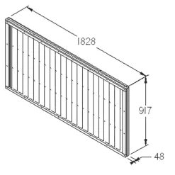Forest Closeboard Fence Panels Golden Brown 6 X 3&apos; Pack Of 8 -Forest Garden Shop 6194X A3