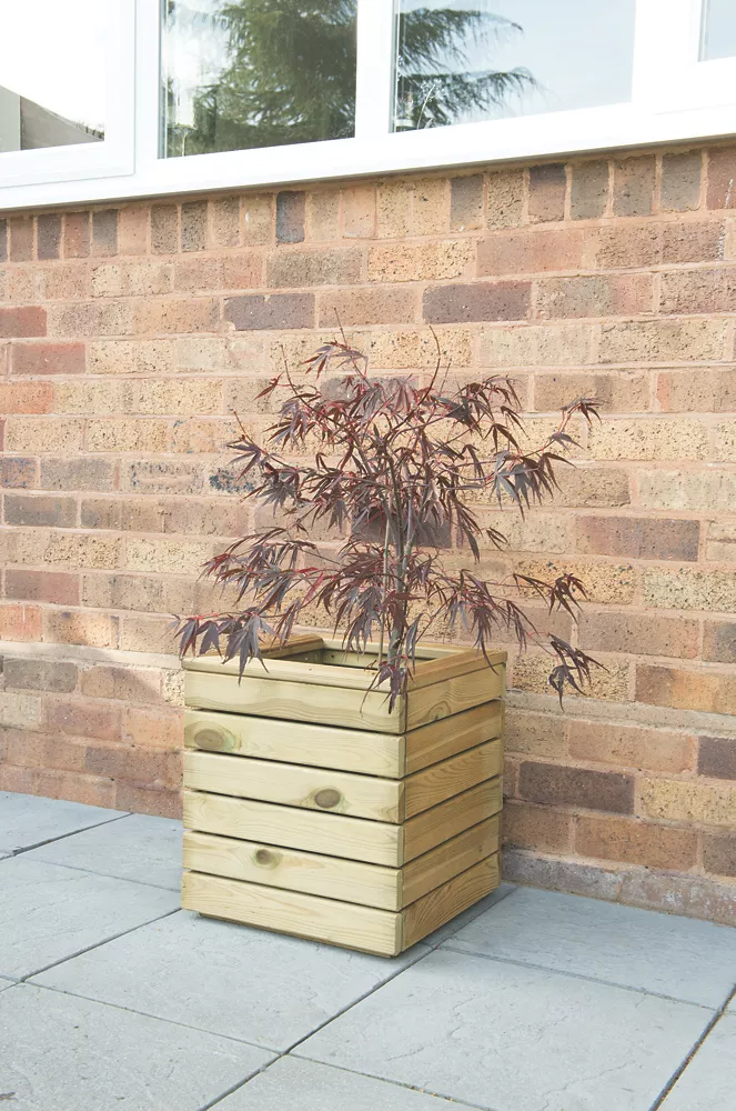 Forest Square Linear Planter Natural Wood 400 X 400 X 440mm 3 Forest Square Linear Planter Natural Wood 400 X 400 X 440mm