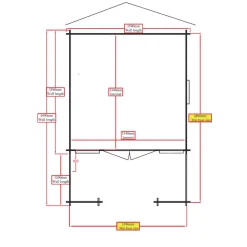 Shire Lydford 2 12&apos; X 16&apos; 6" (Nominal) Apex Timber Log Cabin -Forest Garden Shop 62514 A2