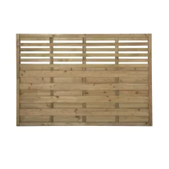 Forest Kyoto Slatted Top Fence Panels Natural Timber 6 X 4' Pack Of 3