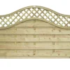 Forest Prague Lattice Curved Top Fence Panels Natural Timber 6 X 4&apos; Pack Of 4 -Forest Garden Shop 6453K P