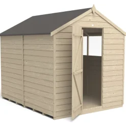 Forest 6&apos; X 8&apos; (Nominal) Apex Overlap Timber Shed With Assembly -Forest Garden Shop 645JR A2