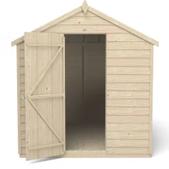 Forest 6&apos; X 8&apos; (Nominal) Apex Overlap Timber Shed With Assembly -Forest Garden Shop 645JR A3