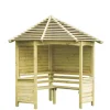 Forest Venetian 6' 6" X 5' (Nominal) Hexagonal Timber Arbour