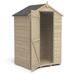 Forest 4' X 3' (Nominal) Apex Overlap Timber Shed With Base & Assembly -Forest Garden Shop 661JR A2