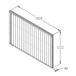 Forest Closeboard Fence Panels Golden Brown 6 X 4&apos; Pack Of 4 -Forest Garden Shop 6678X A3