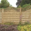 Forest Prague Lattice Curved Top Fence Panels Natural Timber 6 X 6&apos; Pack Of 3 -Forest Garden Shop 67364 P