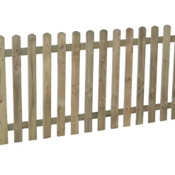 Forest Heavy Duty Picket Fence Panel Natural Timber X Pack Of 4 7 Forest Heavy Duty Picket Fence Panel Natural Timber X Pack Of 4 -Forest Garden Shop 677PR A2
