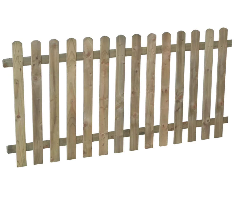 Forest Heavy Duty Picket Fence Panel Natural Timber X Pack Of 4 5 Forest Heavy Duty Picket Fence Panel Natural Timber X Pack Of 4 - Image 3