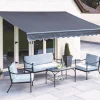 Greenhurst Grosvenor Deluxe Easy-Fit Awning Grey 2.5 X 2m 2 Greenhurst Grosvenor Deluxe Easy-Fit Awning Grey 2.5 X 2m -Forest Garden Shop 677RT P