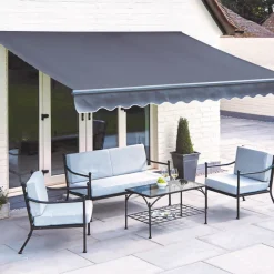 Greenhurst Grosvenor Deluxe Easy-Fit Awning Grey 2.5 X 2m