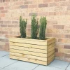 Forest Rectangular Double Linear Planter Natural Wood 800 X 400 X 440mm 1 Forest Rectangular Double Linear Planter Natural Wood 800 X 400 X 440mm -Forest Garden Shop 6836X P