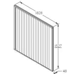 Forest Closeboard Fence Panels Golden Brown 6 X 5&apos; Pack Of 3 -Forest Garden Shop 6984X A3