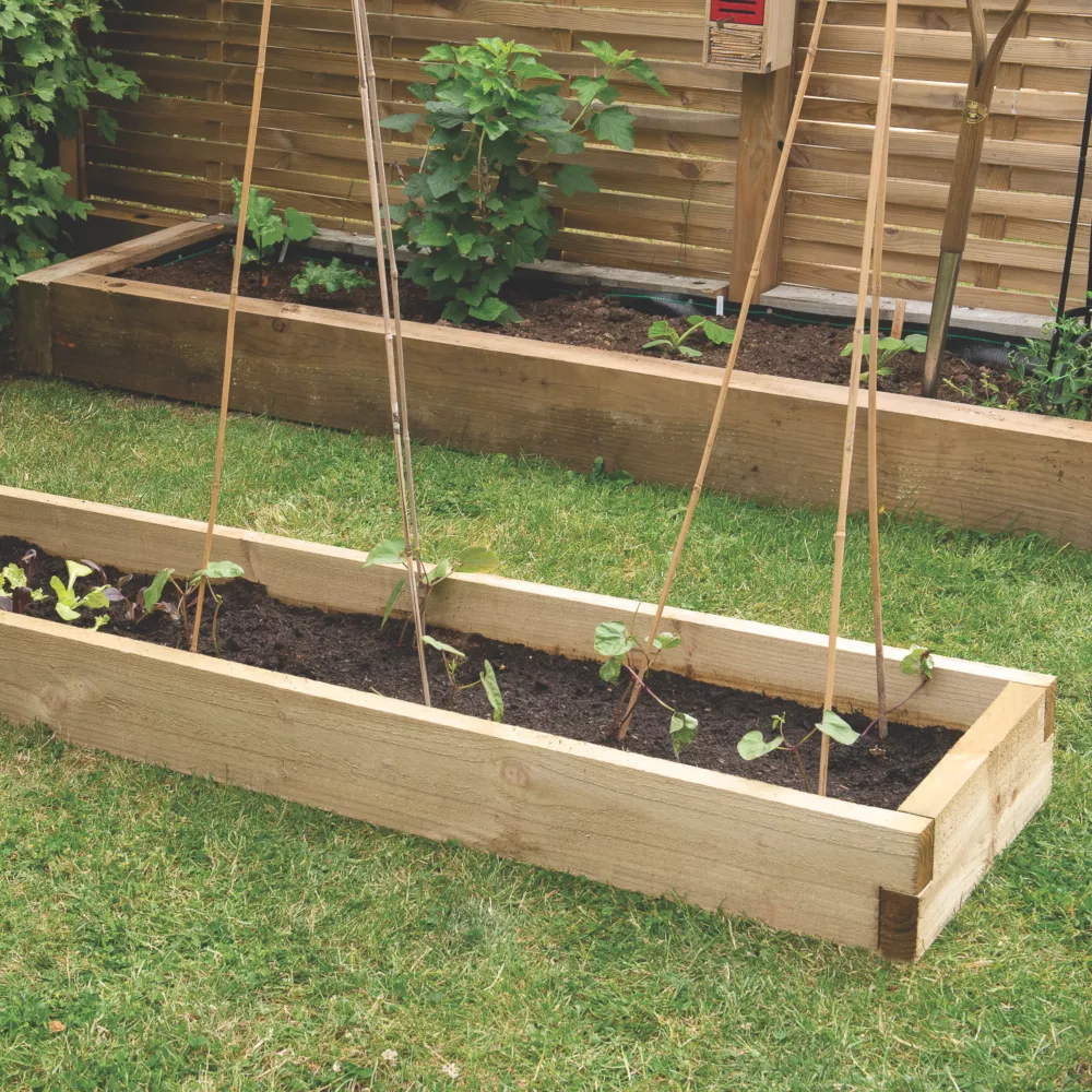 Forest Rectangular Raised Bed Natural Timber 1800 X 450 X 140mm 4 Forest Rectangular Raised Bed Natural Timber 1800 X 450 X 140mm - Image 2