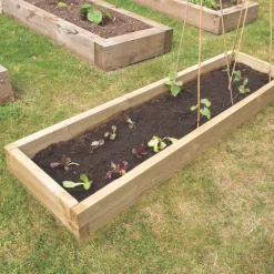 Forest Rectangular Raised Bed Natural Timber 1800 X 450 X 140mm 11 Forest Rectangular Raised Bed Natural Timber 1800 X 450 X 140mm -Forest Garden Shop 709KT A2