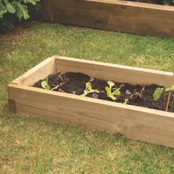 Forest Rectangular Raised Bed Natural Timber 1800 X 450 X 140mm 12 Forest Rectangular Raised Bed Natural Timber 1800 X 450 X 140mm -Forest Garden Shop 709KT A3