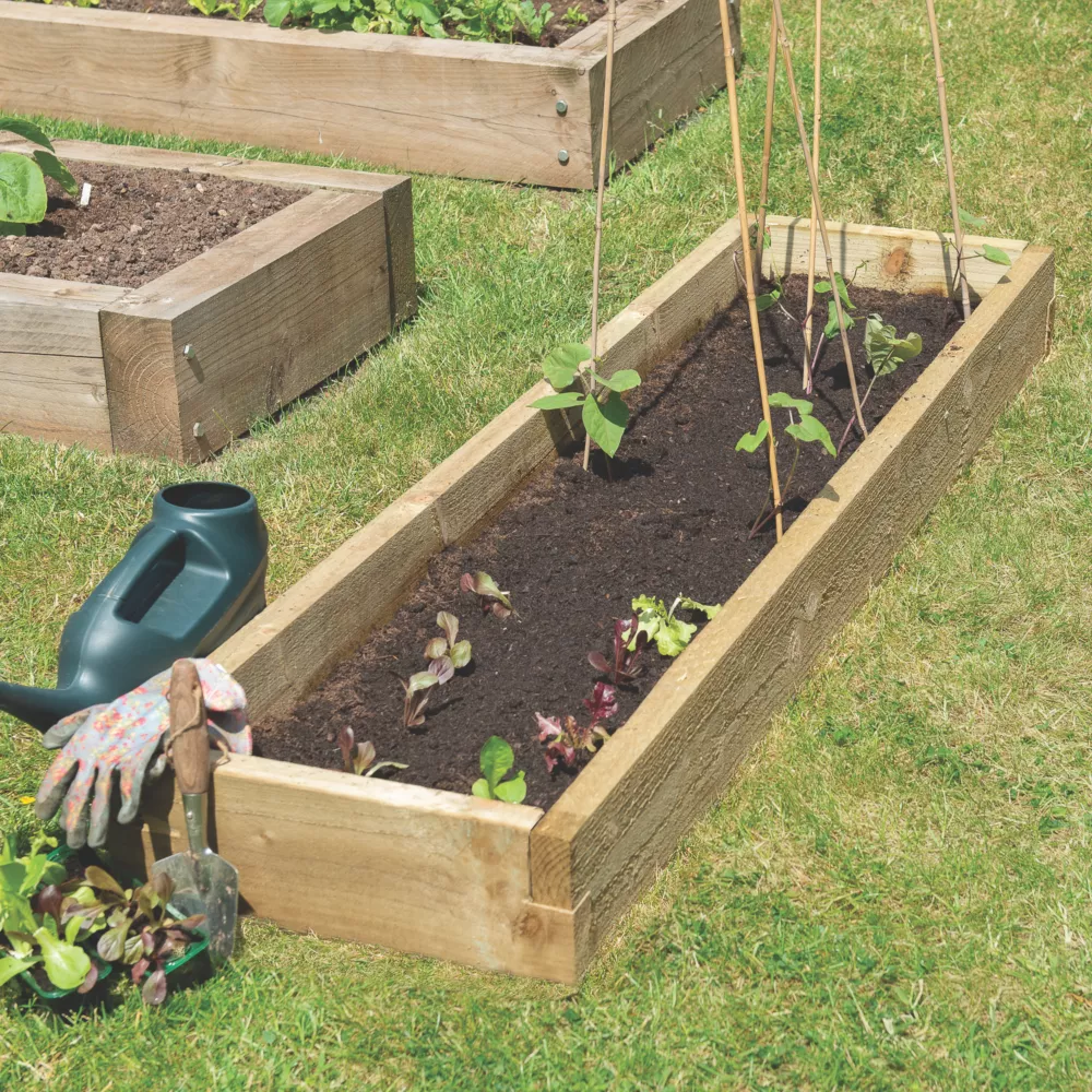 Forest Rectangular Raised Bed Natural Timber 1800 X 450 X 140mm 3 Forest Rectangular Raised Bed Natural Timber 1800 X 450 X 140mm