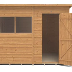 Forest 8&apos; X 6&apos; (Nominal) Pent Overlap Timber Shed -Forest Garden Shop 713JR A3