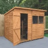 Forest 8' X 6' (Nominal) Pent Overlap Timber Shed 2 Forest 8' X 6' (Nominal) Pent Overlap Timber Shed -Forest Garden Shop 713JR P